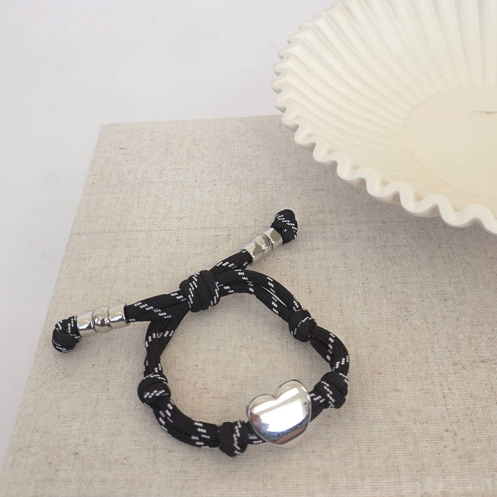 Knotty Cord Heart Bracelet - WATERPROOF-Bracelet-Pretty Simple