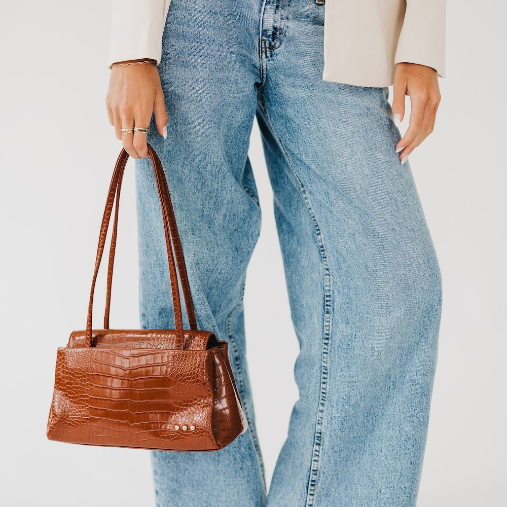 Kris Croc Embossed Shoulder Bag-Shoulder Bag-Pretty Simple