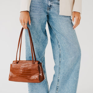 Kris Croc Embossed Shoulder Bag-Shoulder Bag-Pretty Simple