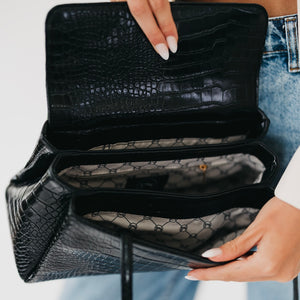Kris Croc Embossed Shoulder Bag-Shoulder Bag-Pretty Simple