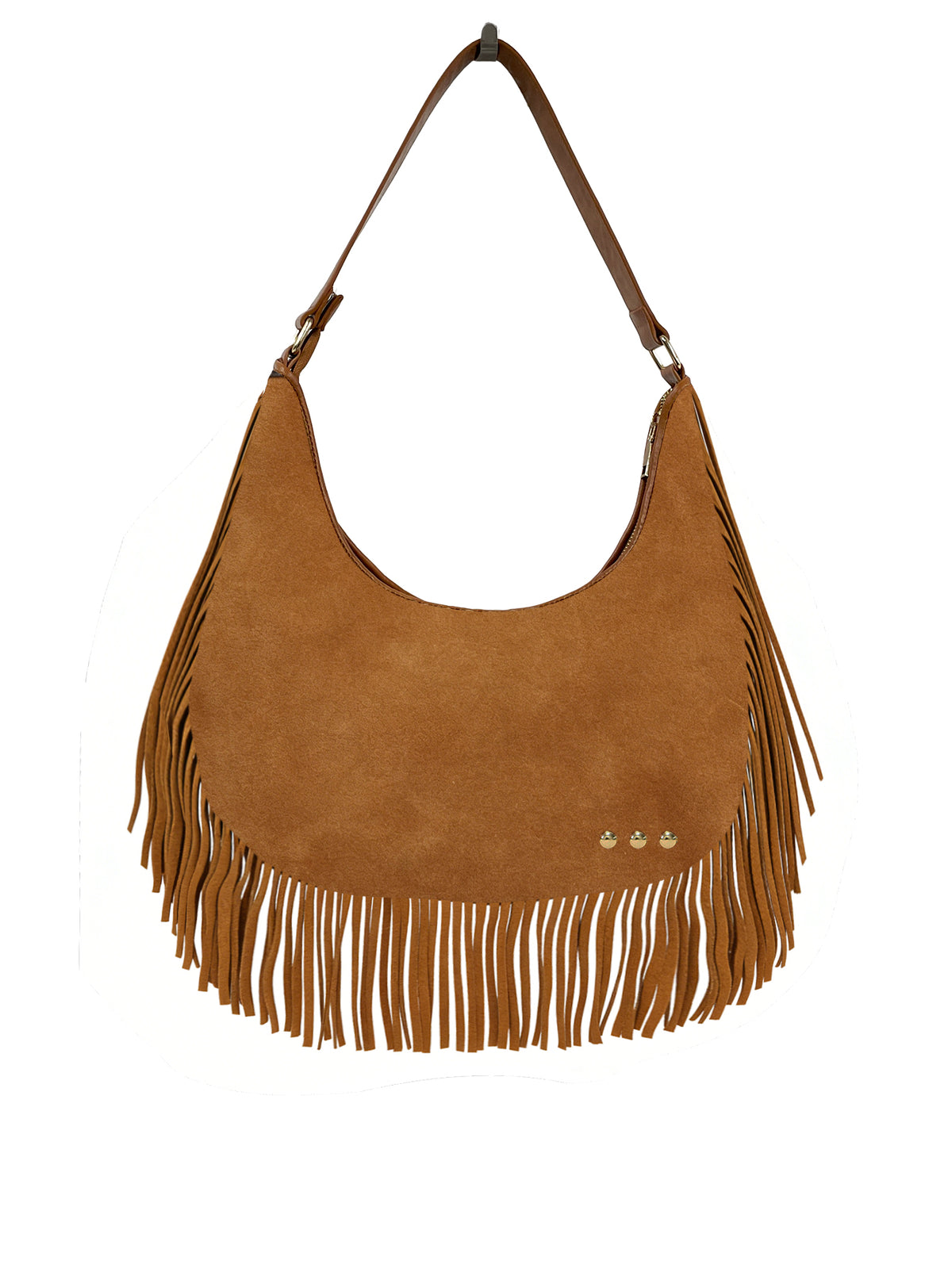 Loretta Suede Fringe Slouchy Bag-Shoulder Bag-Pretty Simple