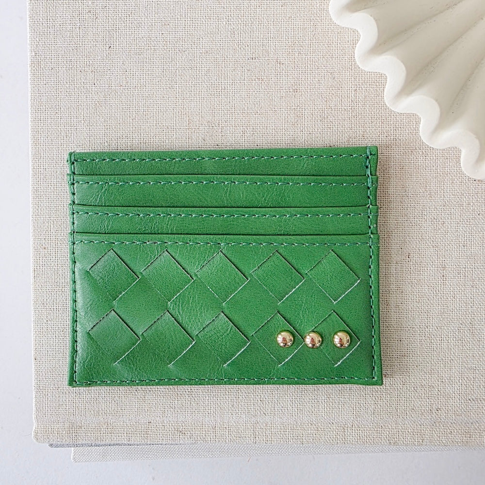 Mariah Woven Small Card Holder Wallet-Wallet-Pretty Simple