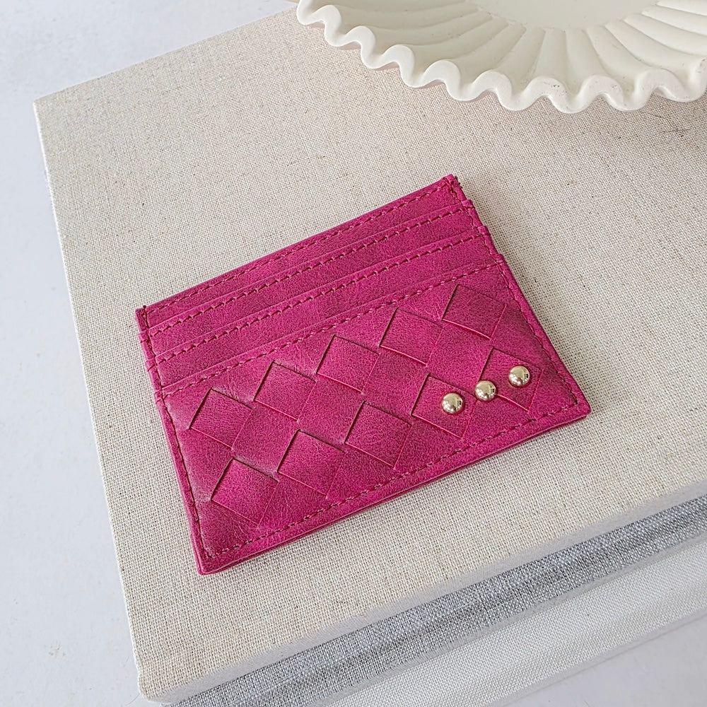 Mariah Woven Small Card Holder Wallet-Wallet-Pretty Simple