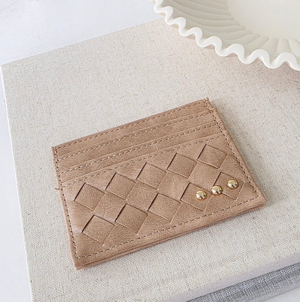 Mariah Woven Small Card Holder Wallet-Wallet-Pretty Simple