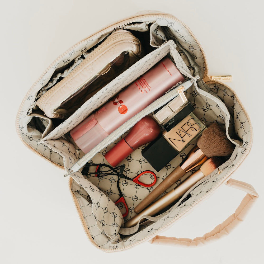 Martha Quilted Cosmetics Bag-Make Up Bag-Pretty Simple
