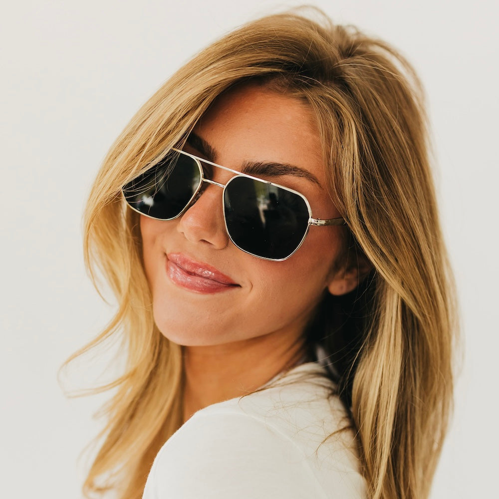 Melanie Square Aviator Sunglasses-Sunglasses-Pretty Simple