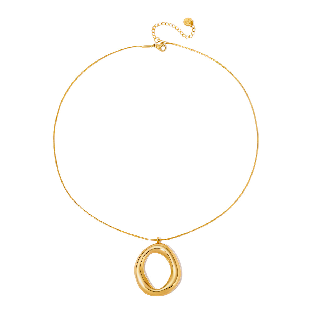 Camille Open Circle Statement Necklace - WATERPROOF