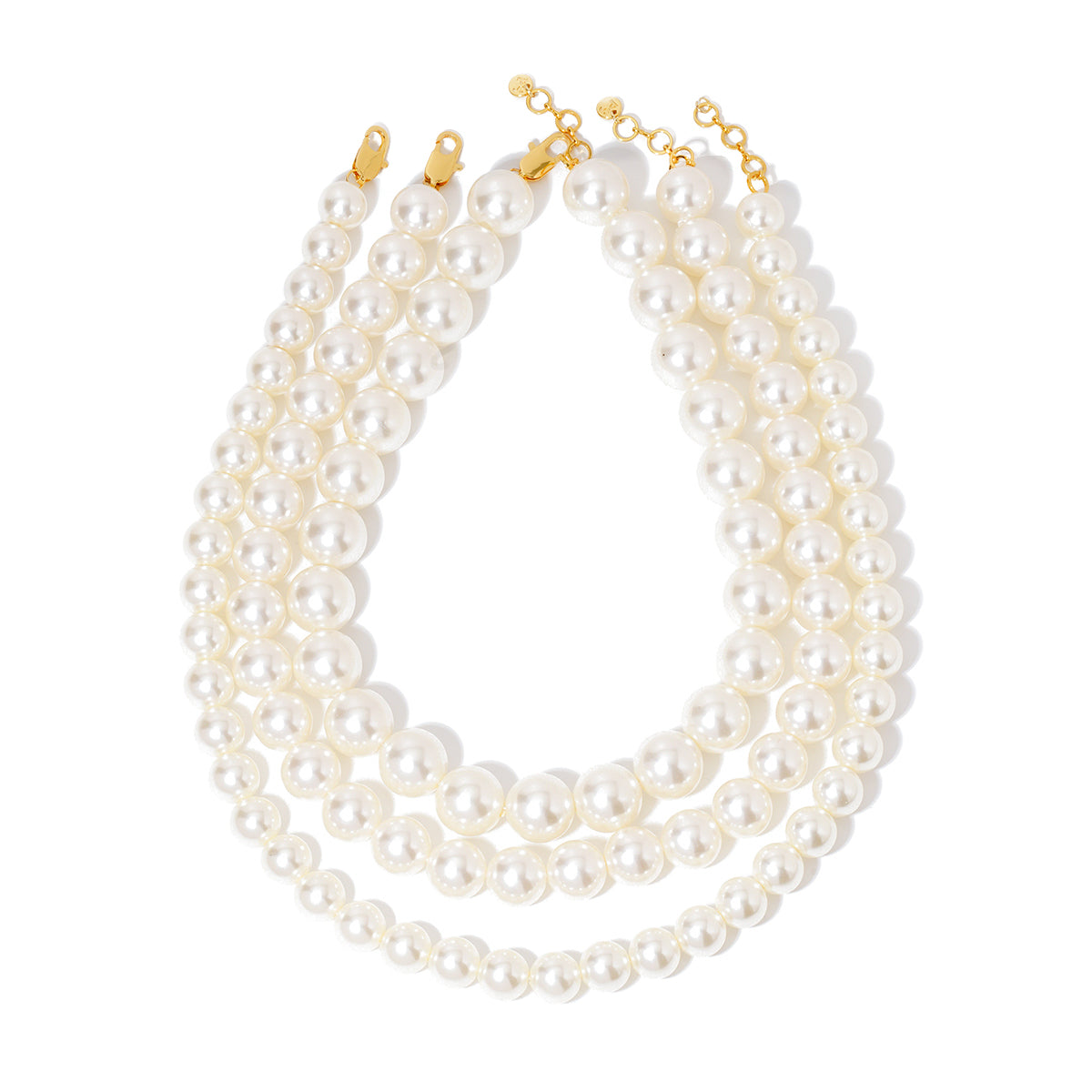 Chunky Three Piece Pearl Necklace - WATERPROOF-Necklace-Pretty Simple