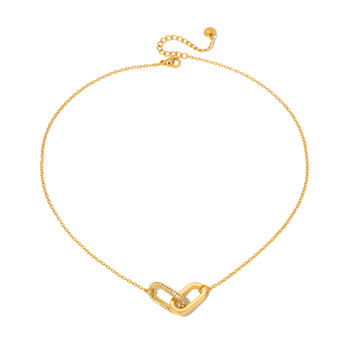 Linked with Diamonds Chain Necklace - WATERPROOF-Necklace-Pretty Simple