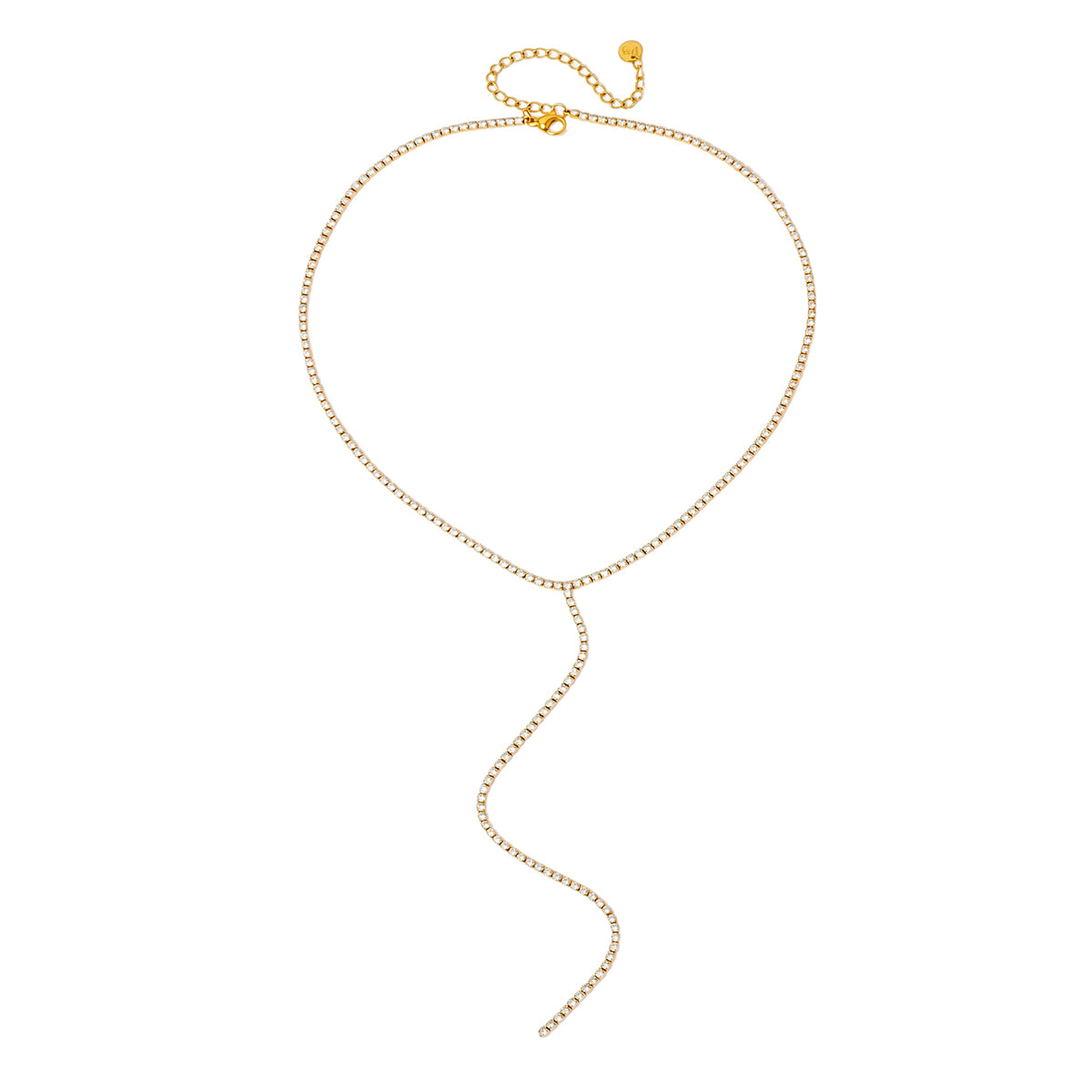 Tennis Lariat Necklace - WATERPROOF-Necklace-Pretty Simple