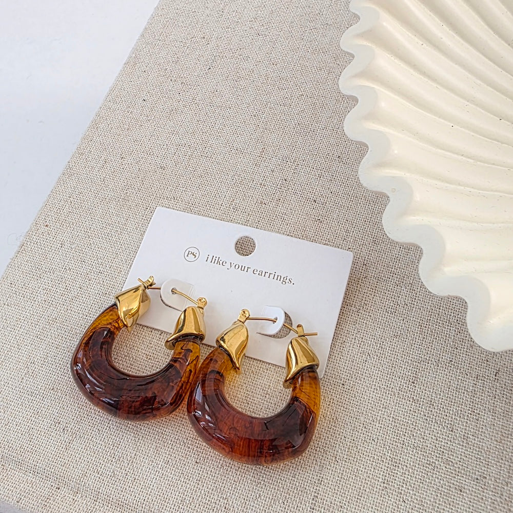 Rizzo Resin Chunky Hoops - WATERPROOF