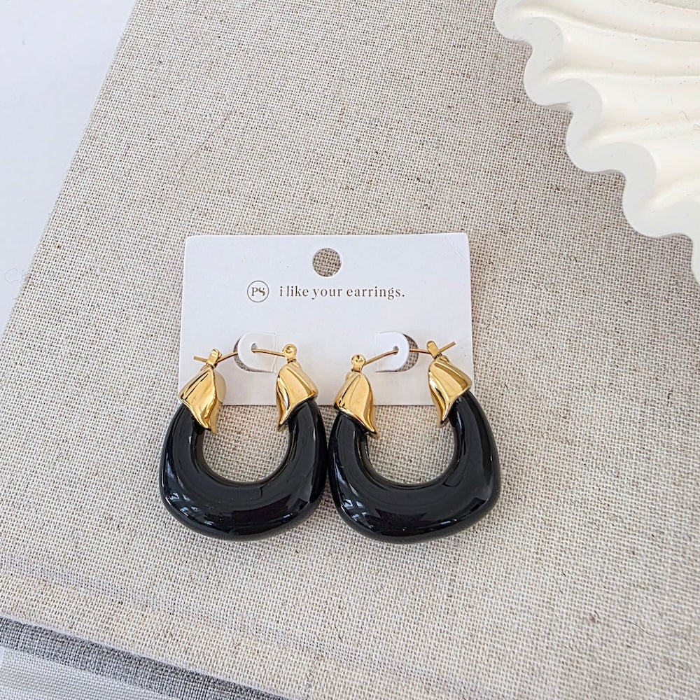 Rizzo Resin Chunky Hoops - WATERPROOF