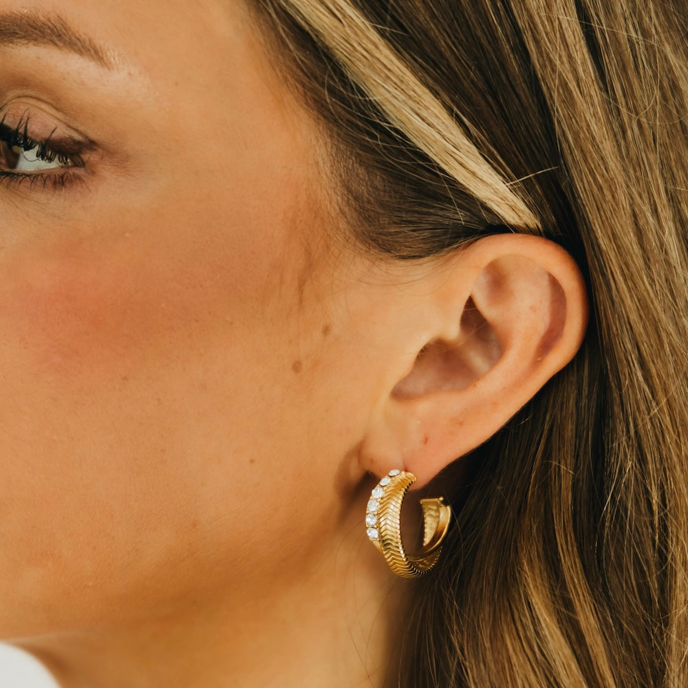 Stardust Hoop Earrings - WATERPROOF-Earrings-Pretty Simple