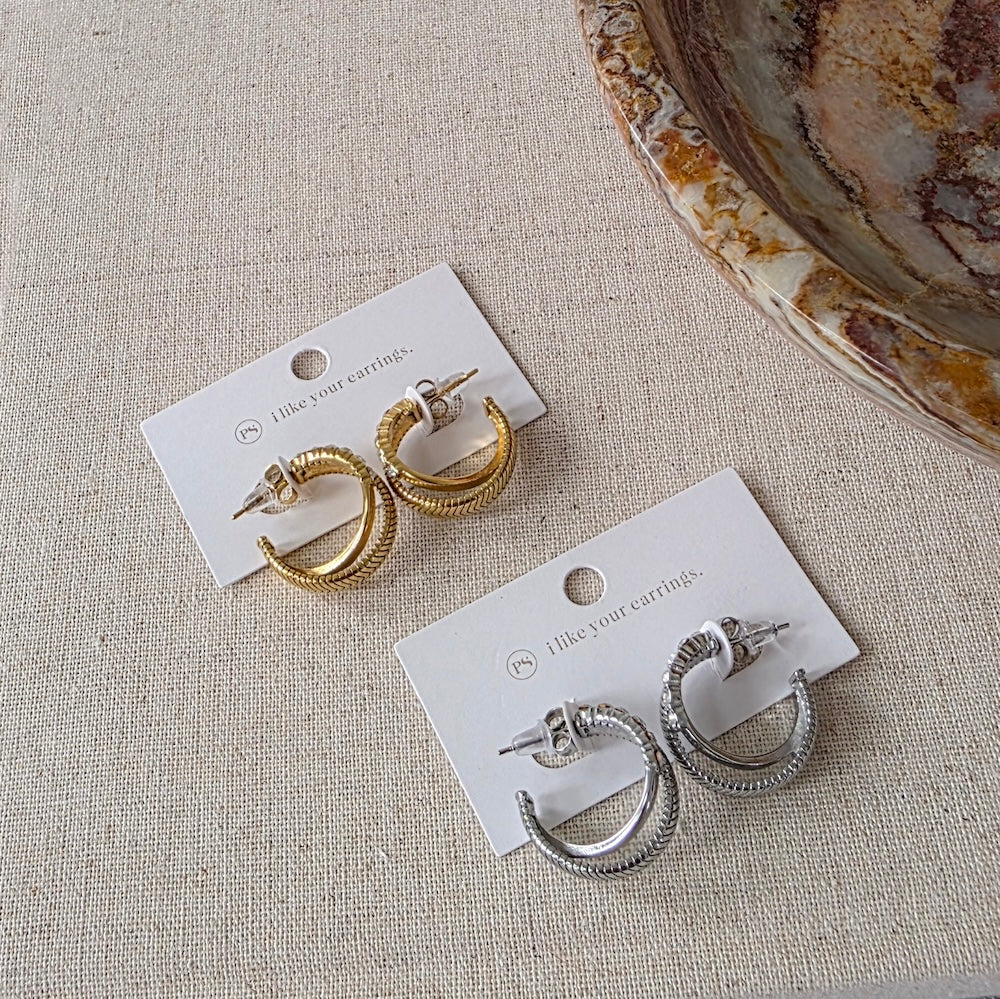 Stardust Hoop Earrings - WATERPROOF-Earrings-Pretty Simple