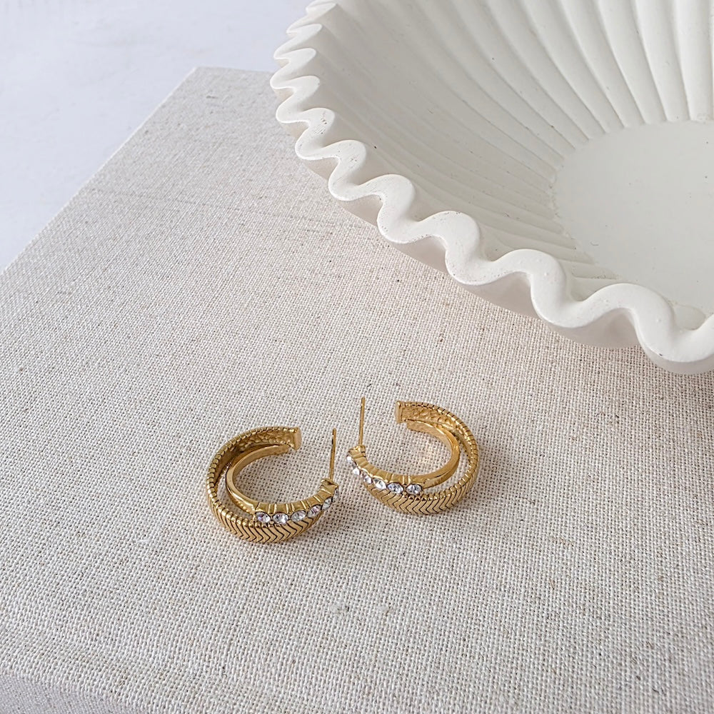 Stardust Hoop Earrings - WATERPROOF-Earrings-Pretty Simple
