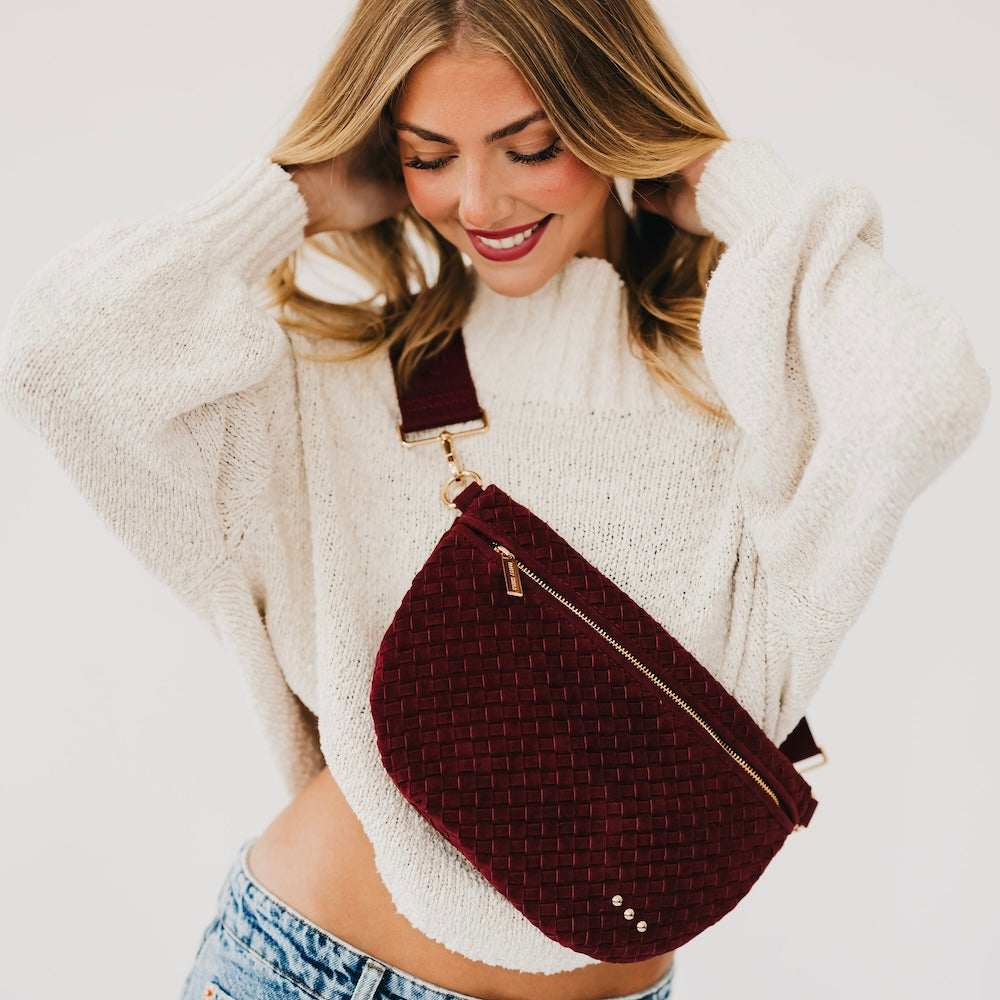 Suede Westlyn Woven Bum Bag-Bum Bag-Pretty Simple