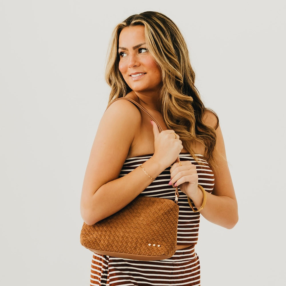 Suede Harper Hobo Shoulder Bag-Shoulder Bag-Pretty Simple