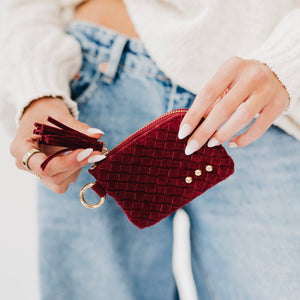 Suede Paris Card Wallet-Wallet-Pretty Simple
