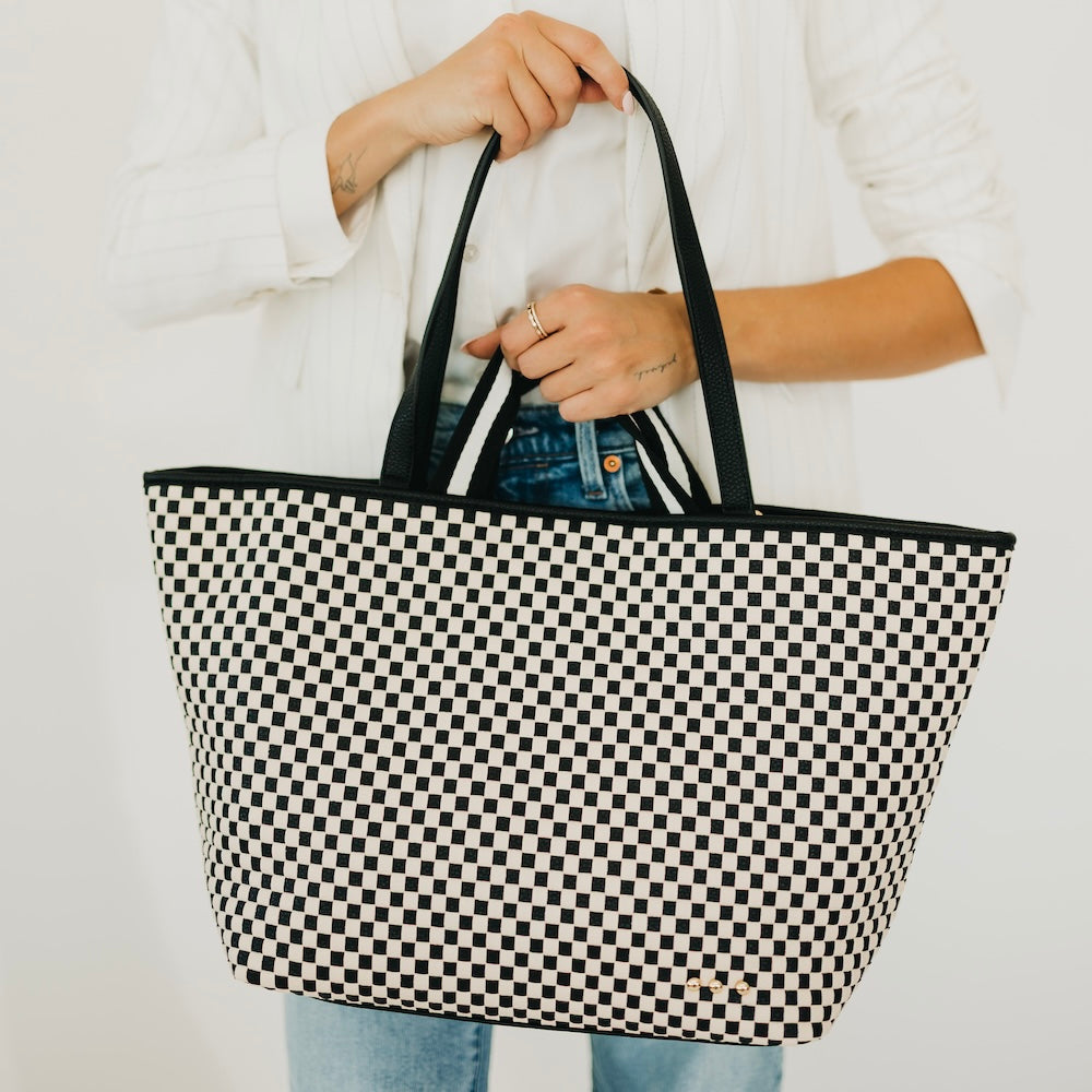Woven Tiffany Organizer Tote Bag