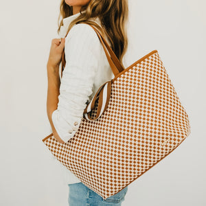 Woven Tiffany Organizer Tote Bag-Tote Bag-Pretty Simple