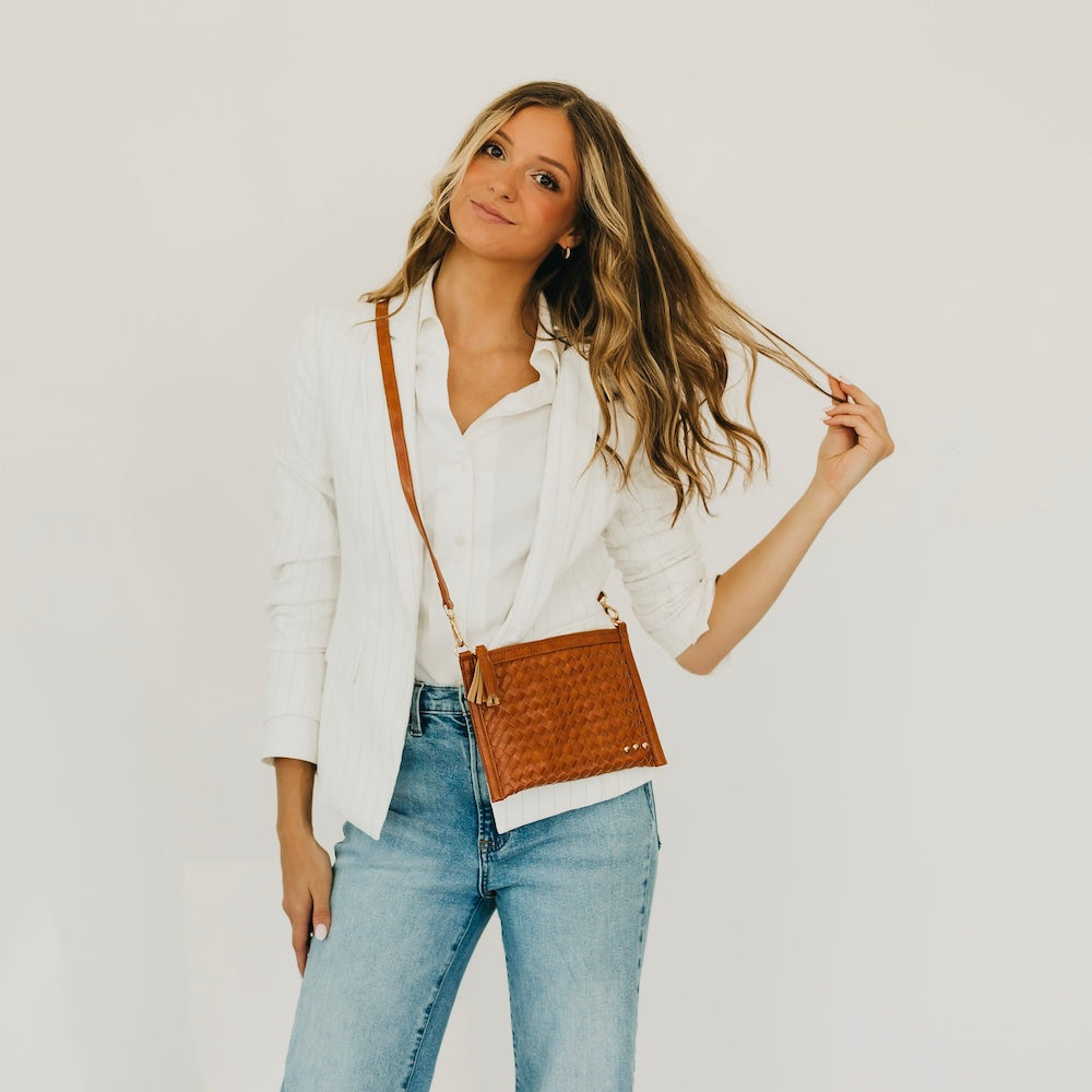 Veda Woven Crossbody and Clutch Bag-Crossbody Bag-Pretty Simple