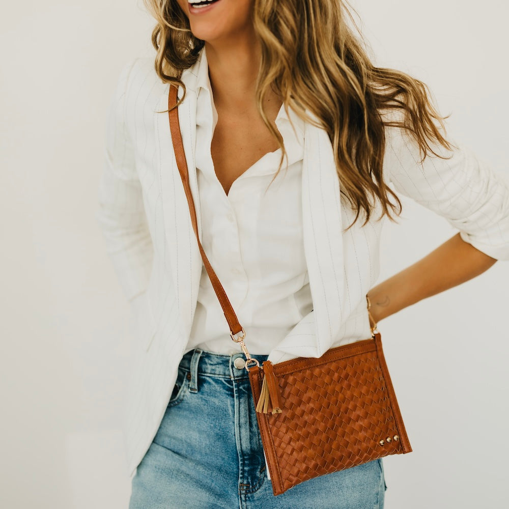 Veda Woven Crossbody and Clutch Bag-Crossbody Bag-Pretty Simple