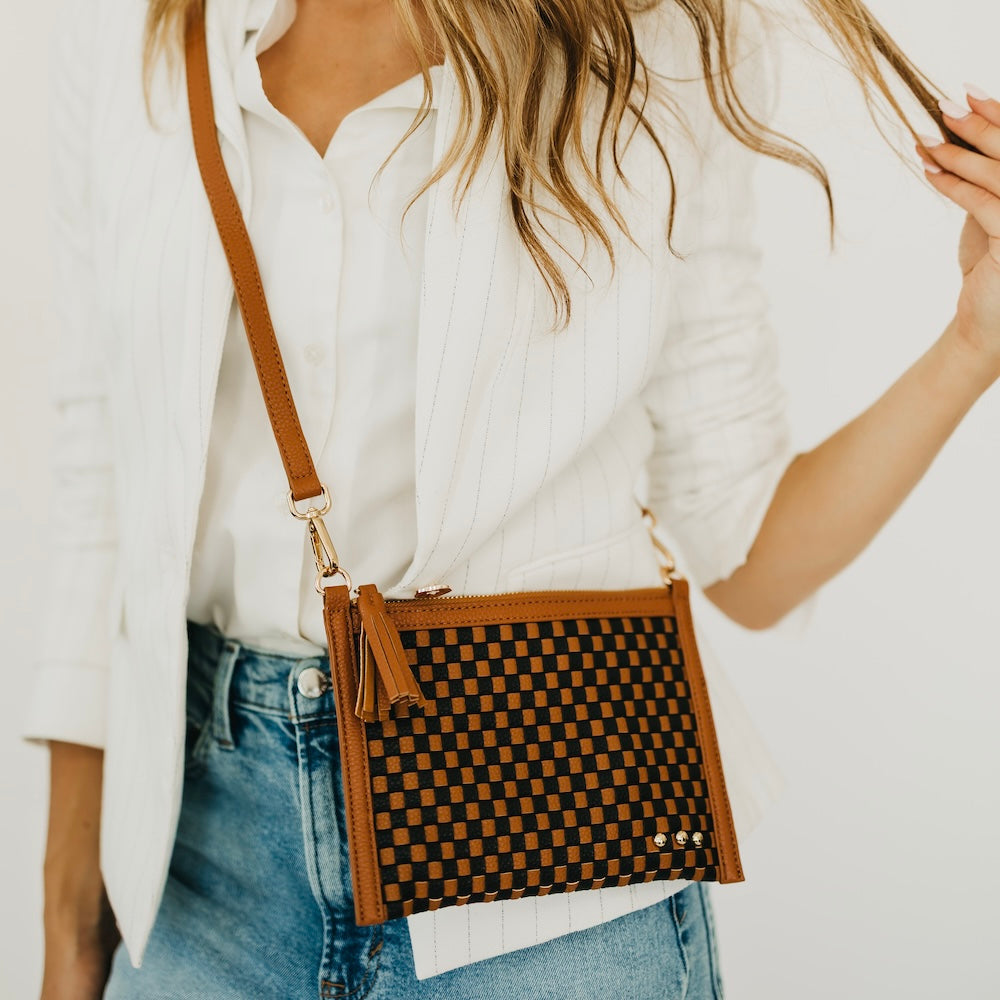 Veda Woven Crossbody and Clutch Bag-Crossbody Bag-Pretty Simple