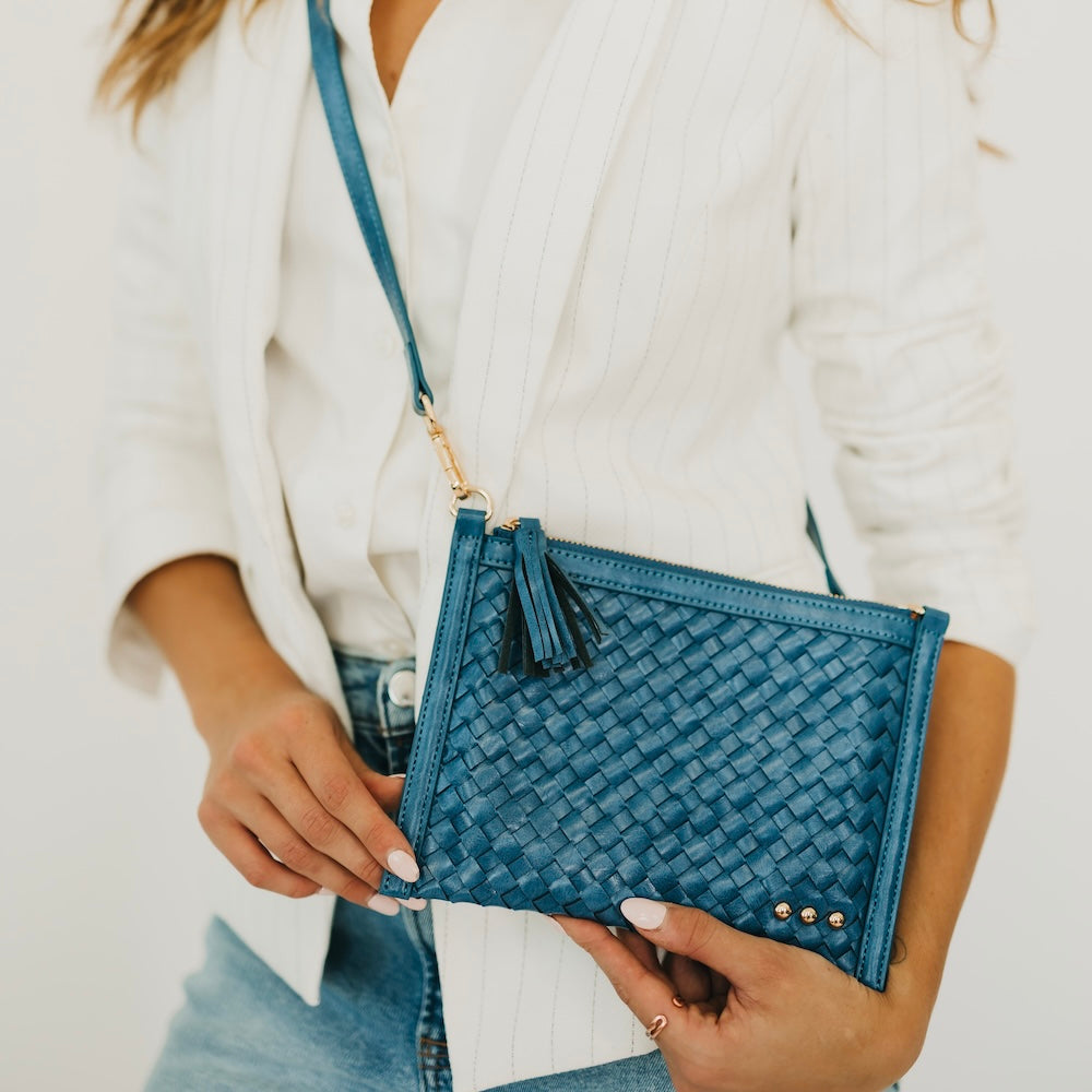 Veda Woven Crossbody and Clutch Bag-Crossbody Bag-Pretty Simple