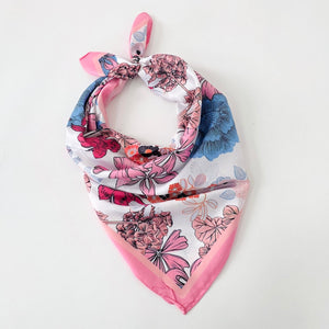 Vera Floral Square Scarf-Hair Scarf-Pretty Simple