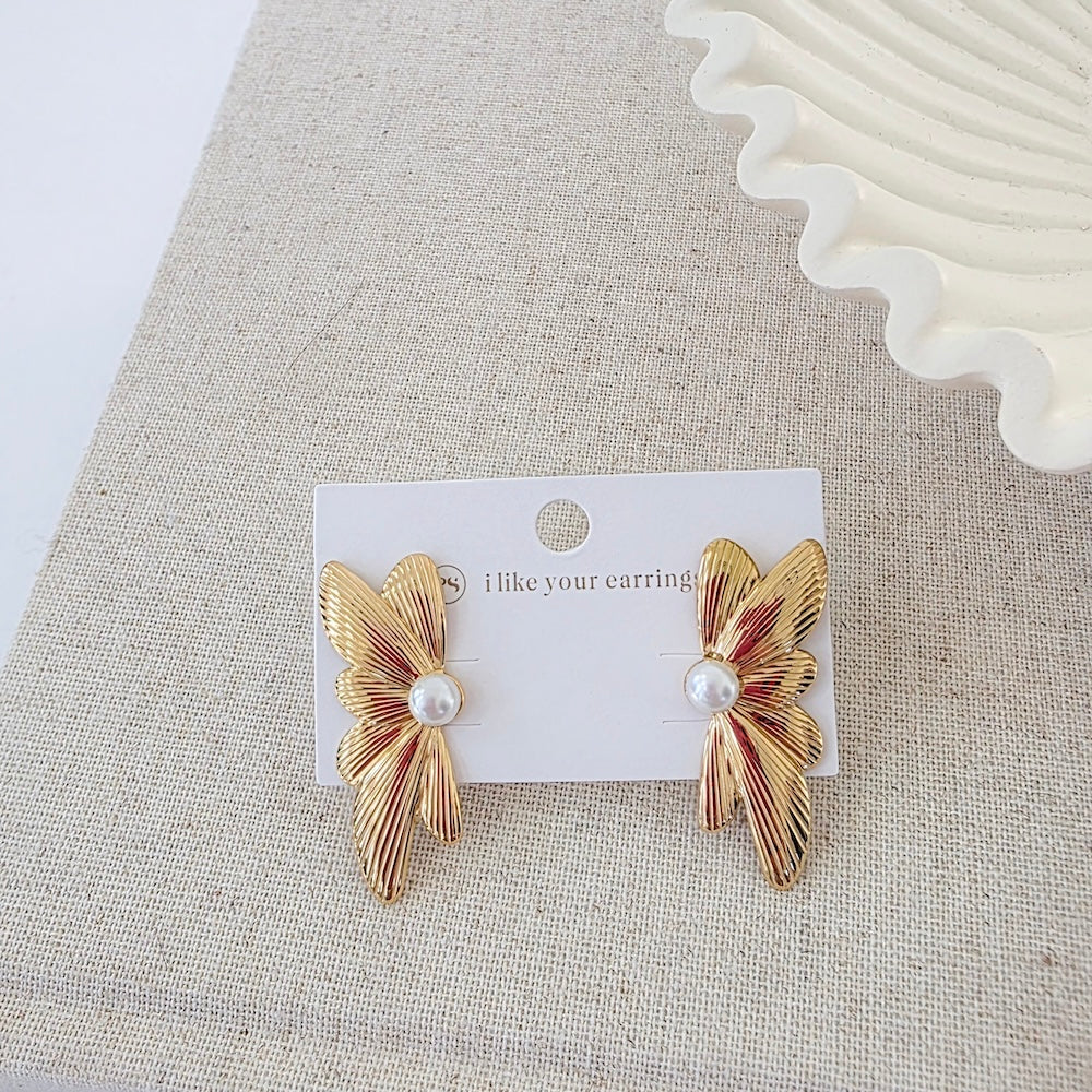 Whitney Winged Floral Earring - WATERPROOF-Earrings-Pretty Simple