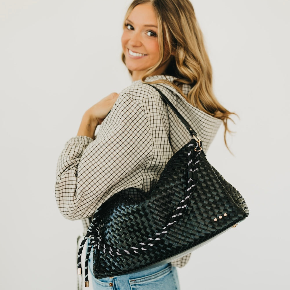 Woven Nikki Slouchy Shoulder Bag-Shoulder Bag-Pretty Simple