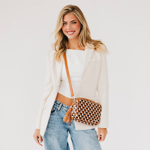 Woven Willow Camera Crossbody Bag