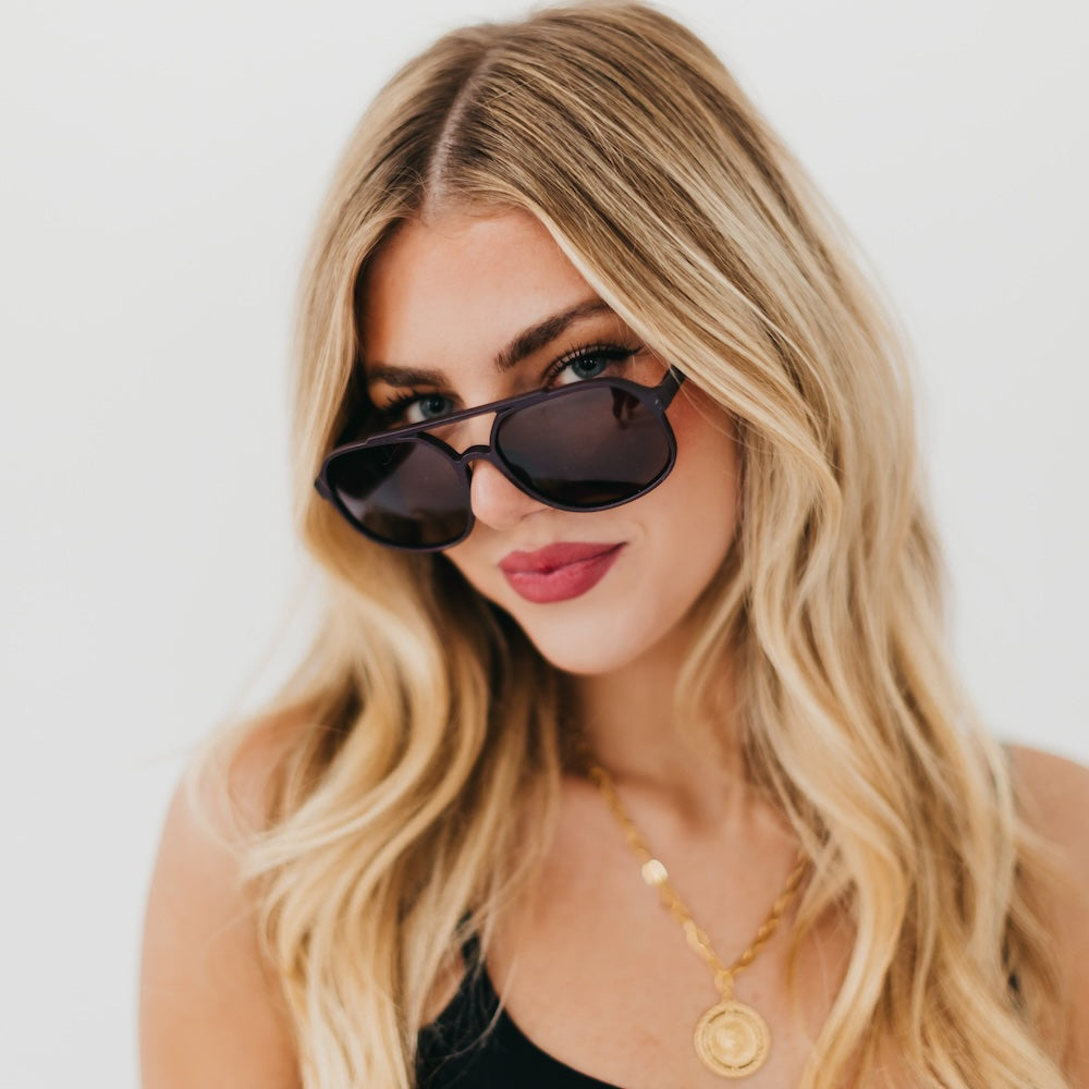Amber Aviator Sunglasses-Pretty Simple