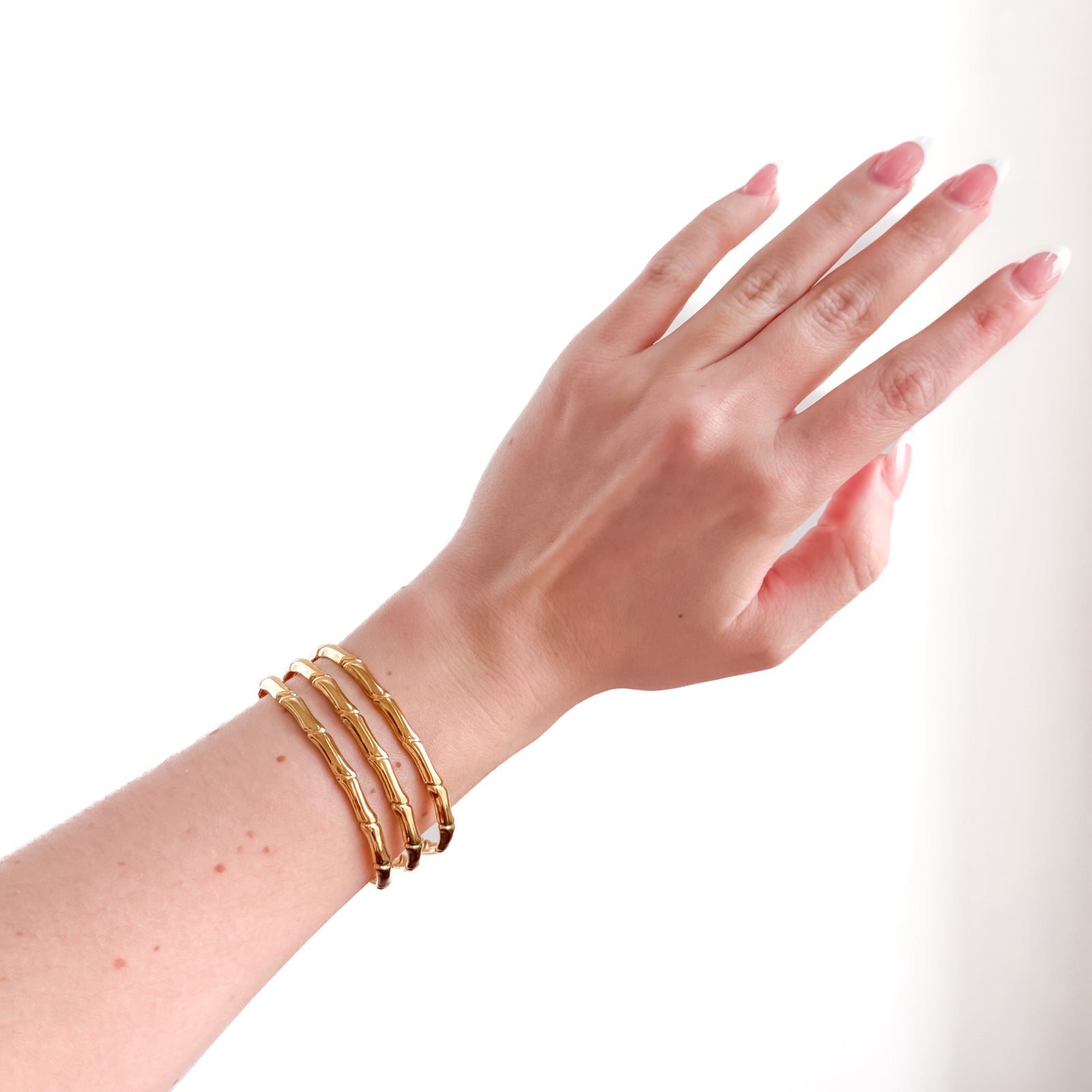 Bamboo Tier Open Bangle Bracelet - WATERPROOF-Bracelet-Pretty Simple