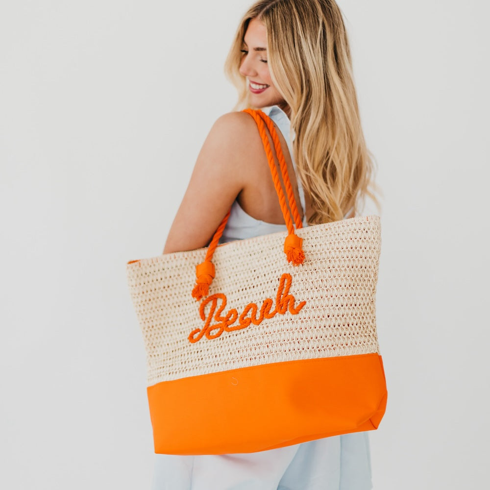 Beach Bum Raffia Tote Bag-Tote Bag-Pretty Simple