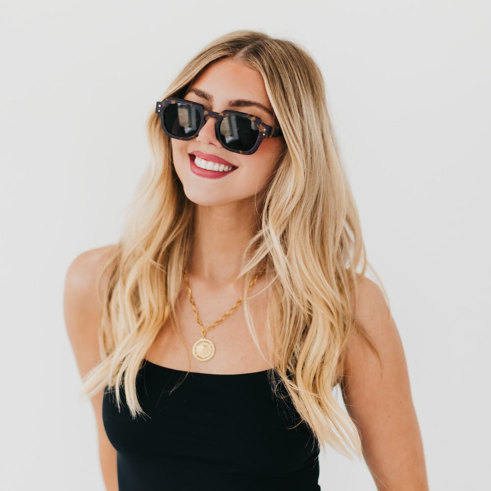 Blocky Square Retro Sunglasses-Pretty Simple