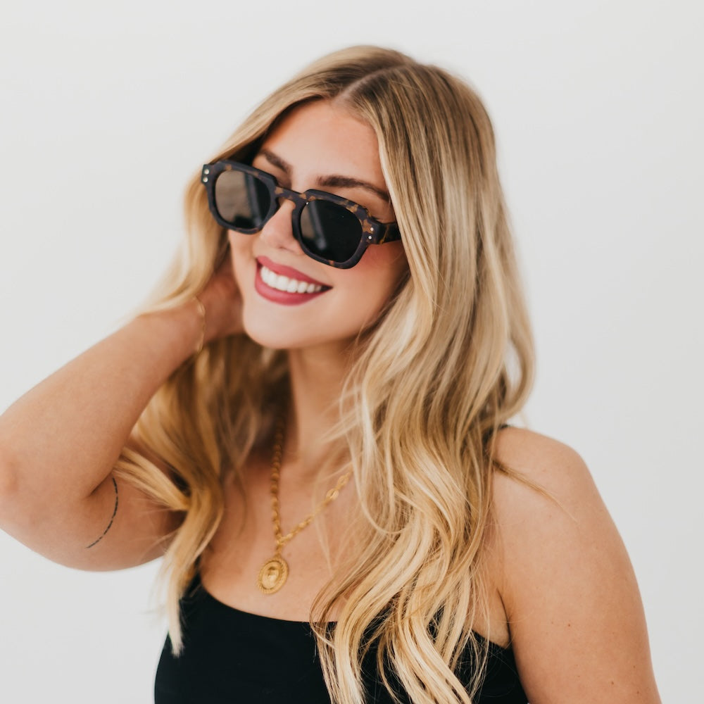 Blocky Square Retro Sunglasses-Pretty Simple