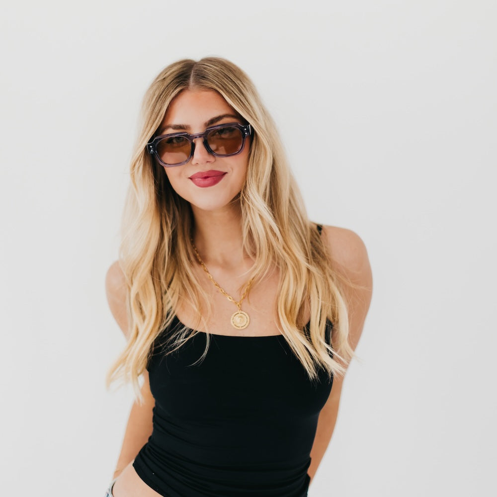 Blocky Square Retro Sunglasses-Pretty Simple