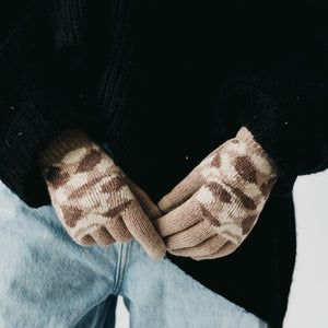 Camo Knit Smart Touch Gloves-Mittens-Pretty Simple