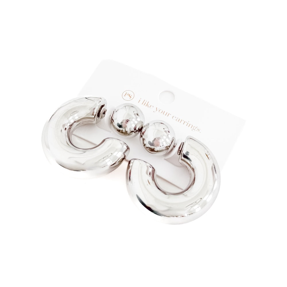 Caroline Reversible Hoop Earrings - WATERPROOF-Earrings-Pretty Simple