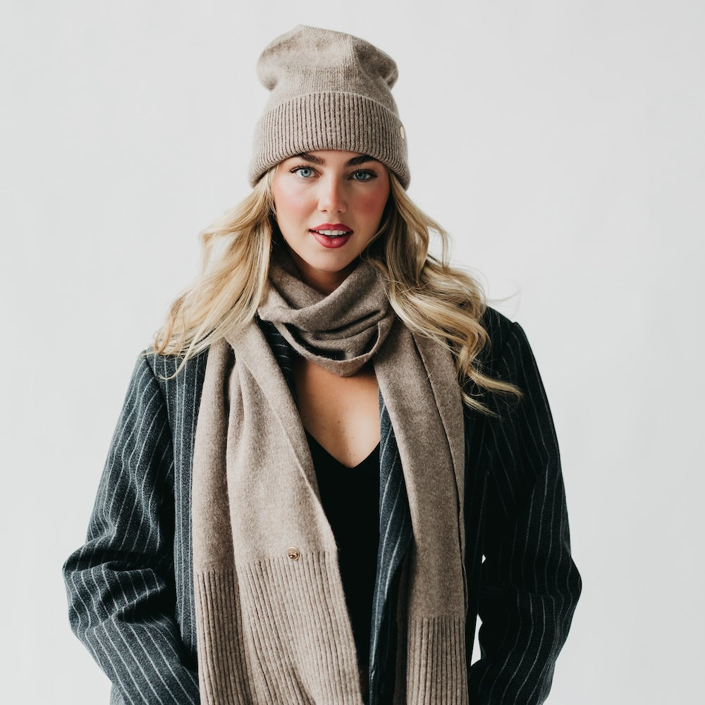 Cassidy Cashmere Wrap and Beanie Duo Wholesale-Scarf-Pretty Simple