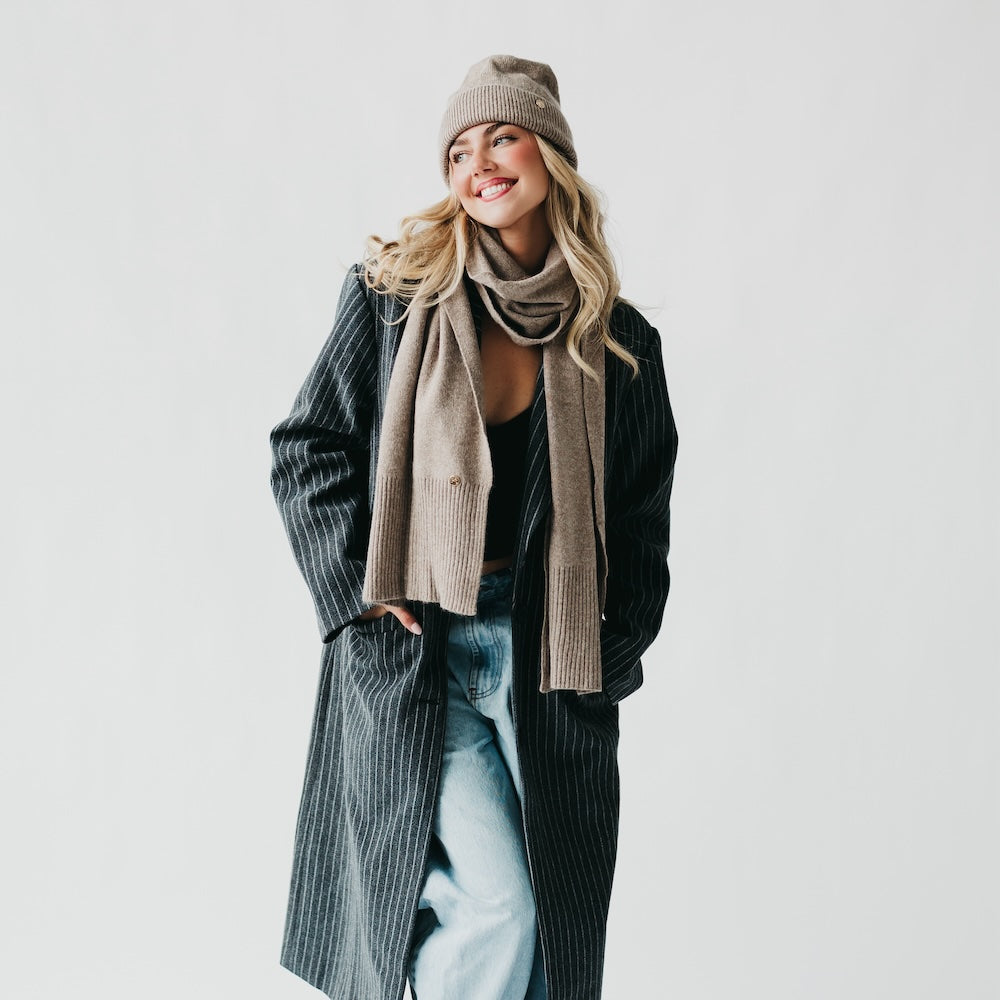 Cassidy Cashmere Wrap and Beanie Duo Wholesale-Scarf-Pretty Simple