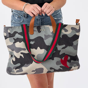 Chelsie Canvas Printed Tote - CAMO PREORDER!-Tote Bag-Pretty Simple