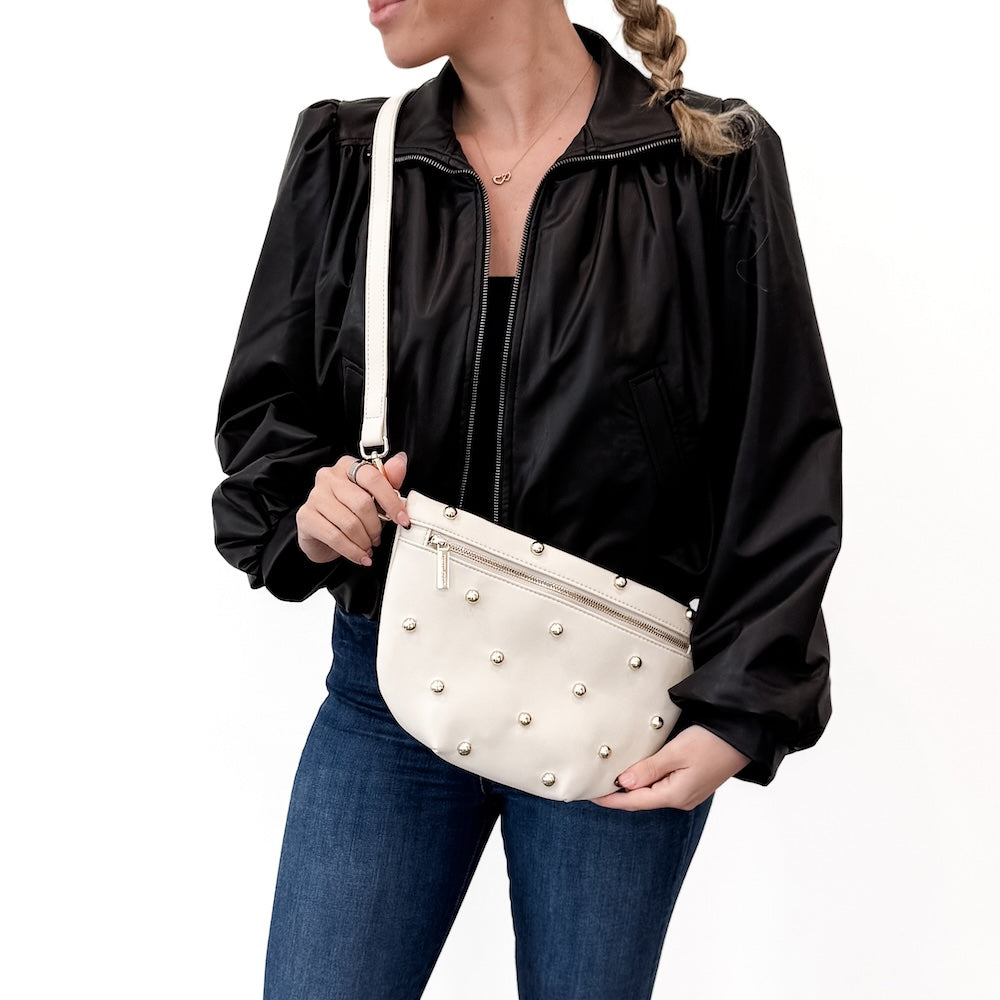 Chic Gold Studded Westlyn Bum Bag-Crossbody Bag-Pretty Simple