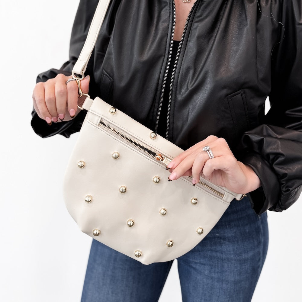 Chic Gold Studded Westlyn Bum Bag-Crossbody Bag-Pretty Simple