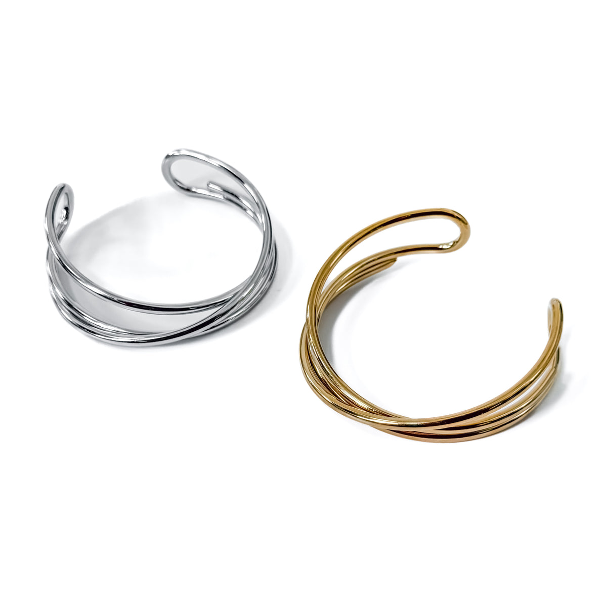 Cleo Crossover Cuff Bangle Bracelet - WATERPROOF-Bracelet-Pretty Simple