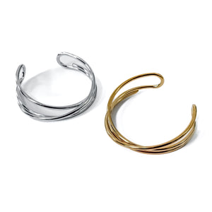 Cleo Crossover Cuff Bangle Bracelet - WATERPROOF-Bracelet-Pretty Simple