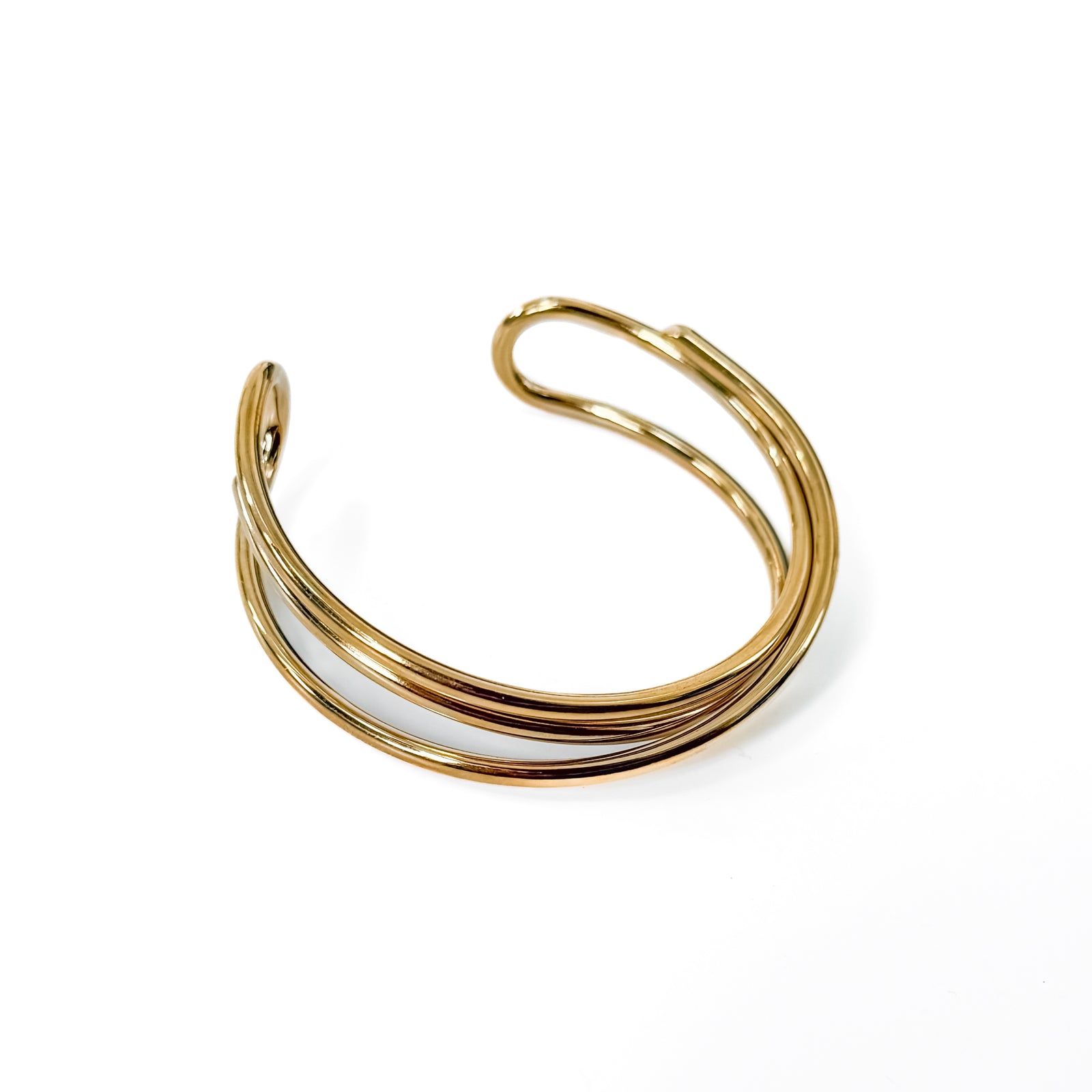 Cleo Crossover Cuff Bangle Bracelet - WATERPROOF-Bracelet-Pretty Simple