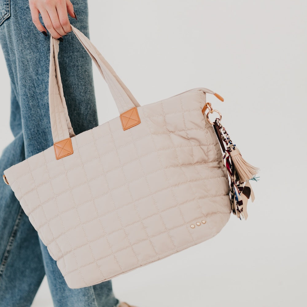 Day Dreamer Quilted Tote Bag-Tote Bag-Pretty Simple