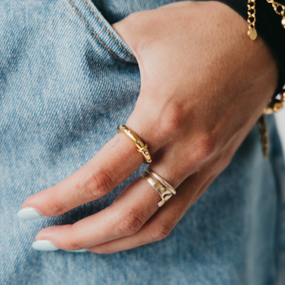 Diamond Studded Ring - WATERPROOF-Ring-Pretty Simple